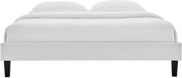 queen bed frame for adjustable base Modway Furniture Beds Light Gray