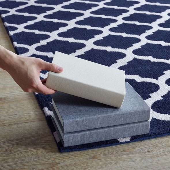 blue 8x10 rug Modway Furniture Rugs Navy and Ivory