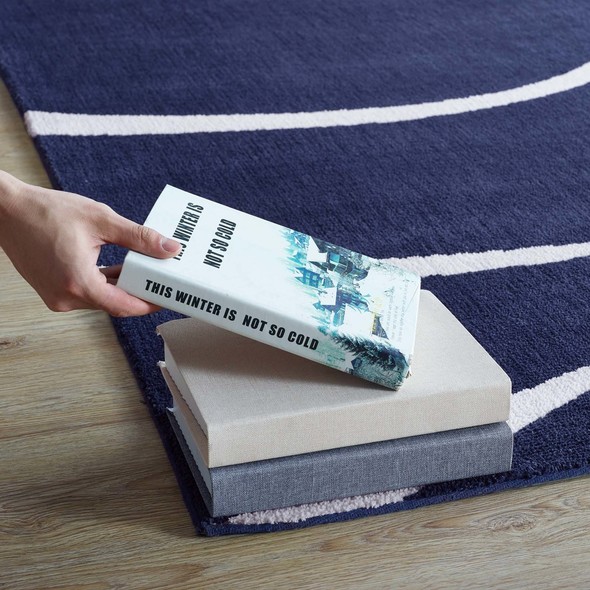 two rugs in one room Modway Furniture Rugs Navy and Ivory