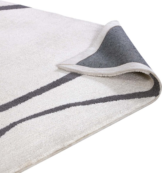 cut to size rug Modway Furniture Rugs Ivory and Charcoal