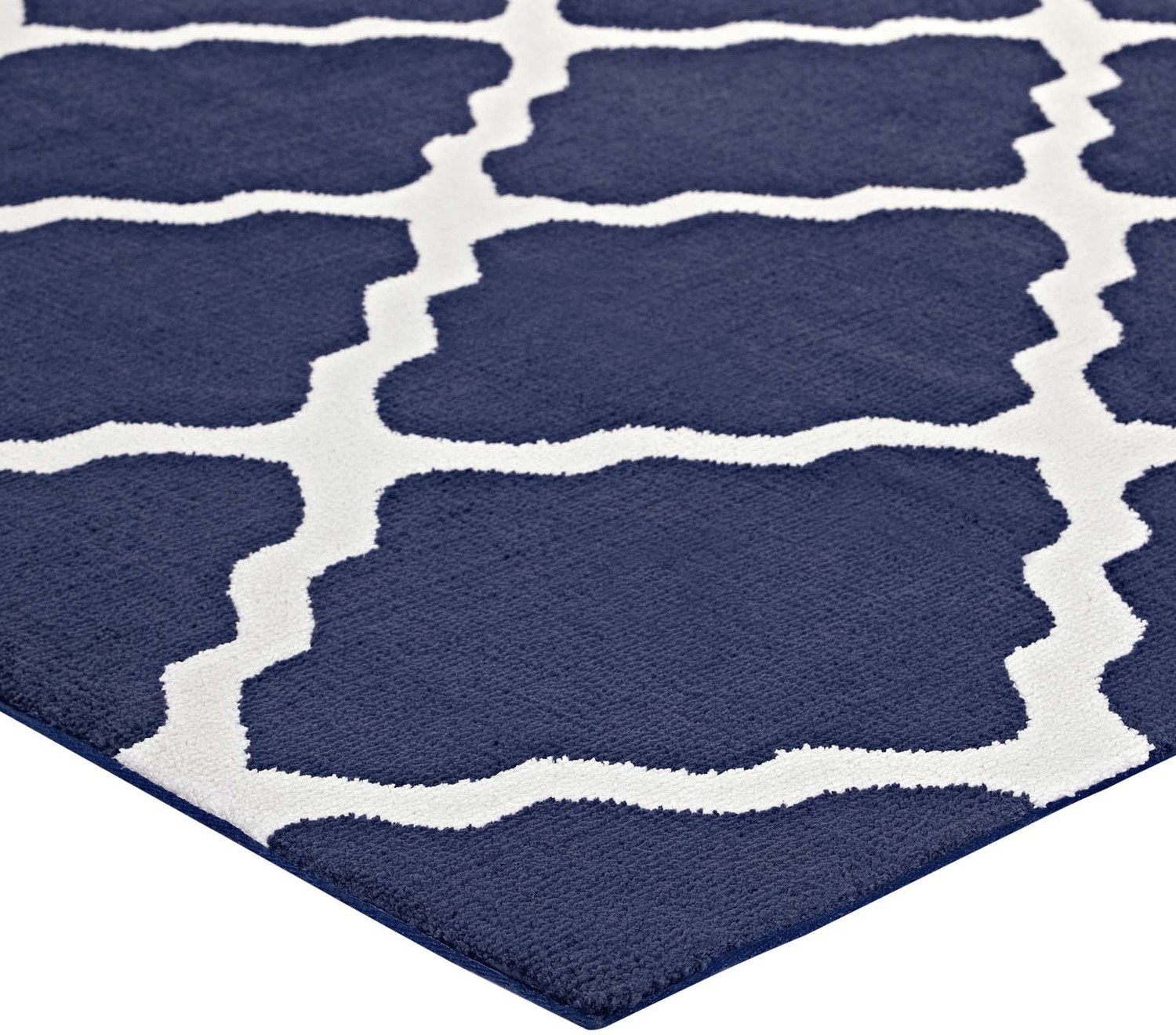 rug on floor Modway Furniture Rugs Navy and Ivory