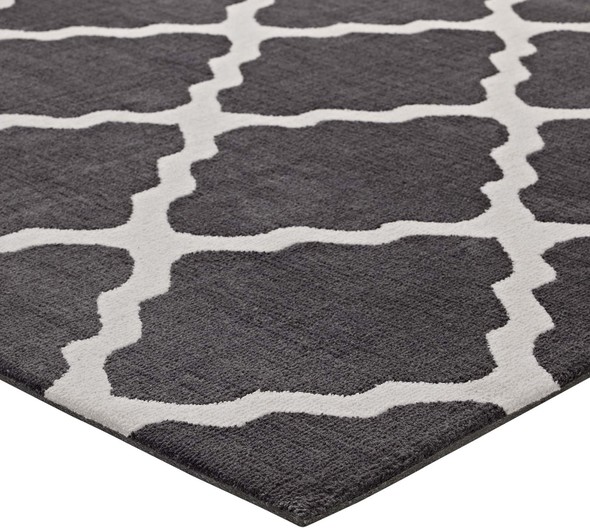 8 x 12 area rug Modway Furniture Rugs Charcoal and Ivory