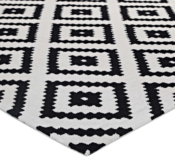10 by 11 rug Modway Furniture Rugs Black and White