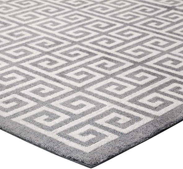 green grass carpet near me Modway Furniture Rugs White and Light Gray