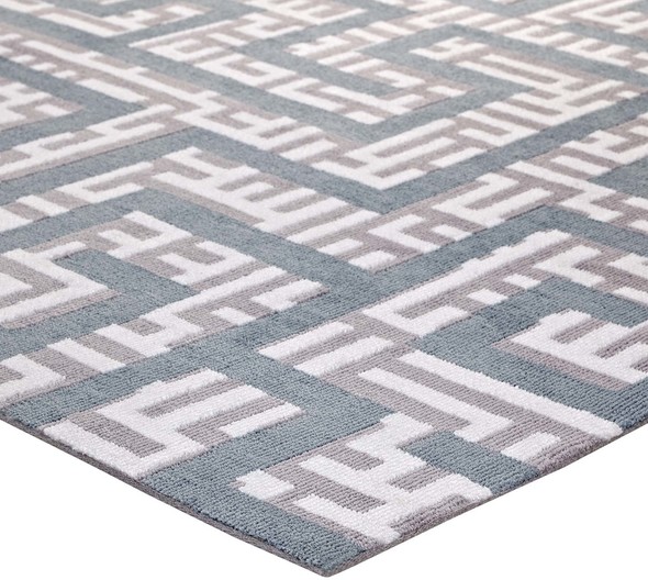 red carpet runner Modway Furniture Rugs Ivory, Light Gray and Sky Blue