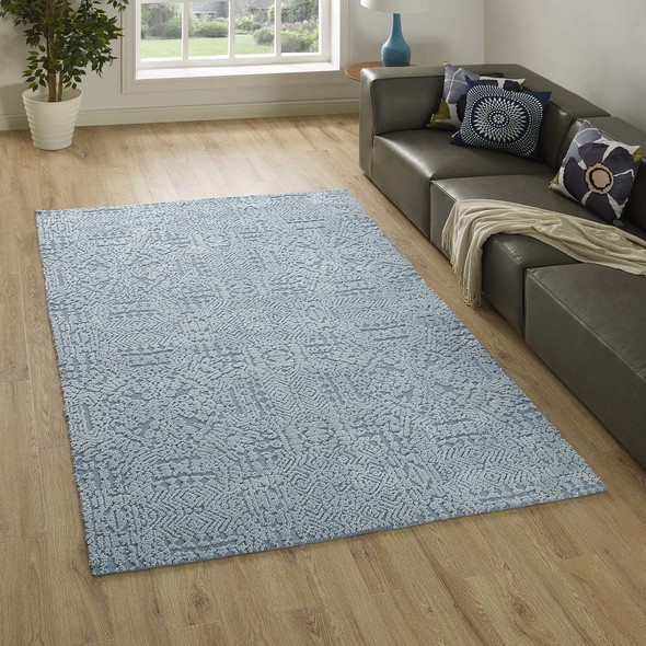 5 x 8 rug Modway Furniture Rugs Rugs Ivory and Light Blue
