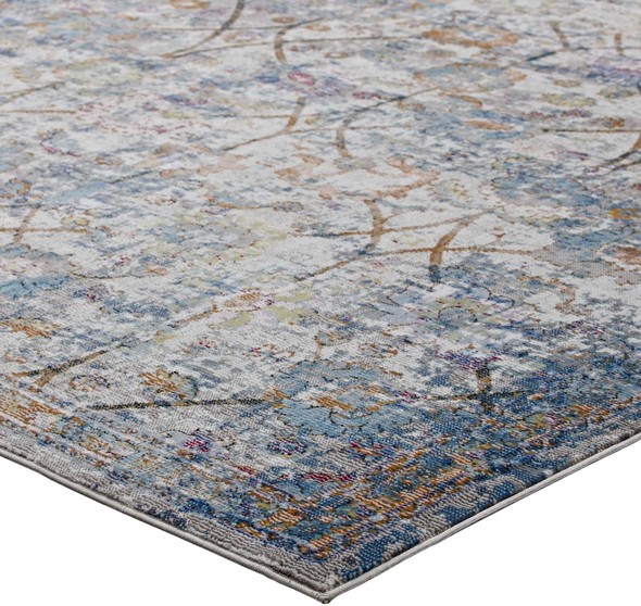 high end rugs online Modway Furniture Rugs Light Blue, Yellow and Orange