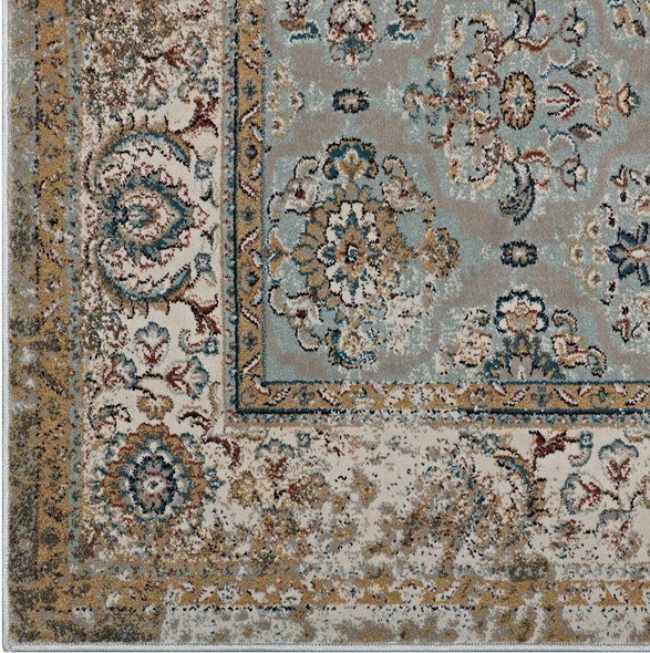 2 x 3 rug size Modway Furniture Rugs Silver Blue, Beige and Brown