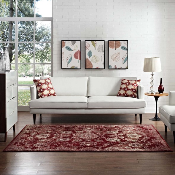 buy area rugs online Modway Furniture Rugs Burgundy and Beige