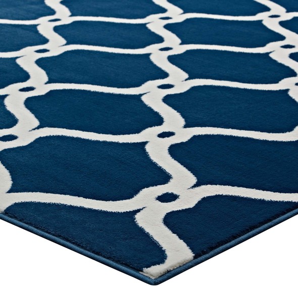 cheap 8 x 10 area rugs Modway Furniture Rugs Moroccan Blue and Ivory