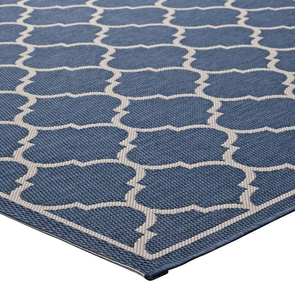 carpet floor runners Modway Furniture Rugs Blue and Beige
