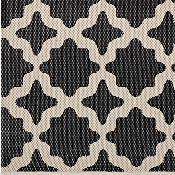 area rugs for kitchens Modway Furniture Rugs Black and Beige