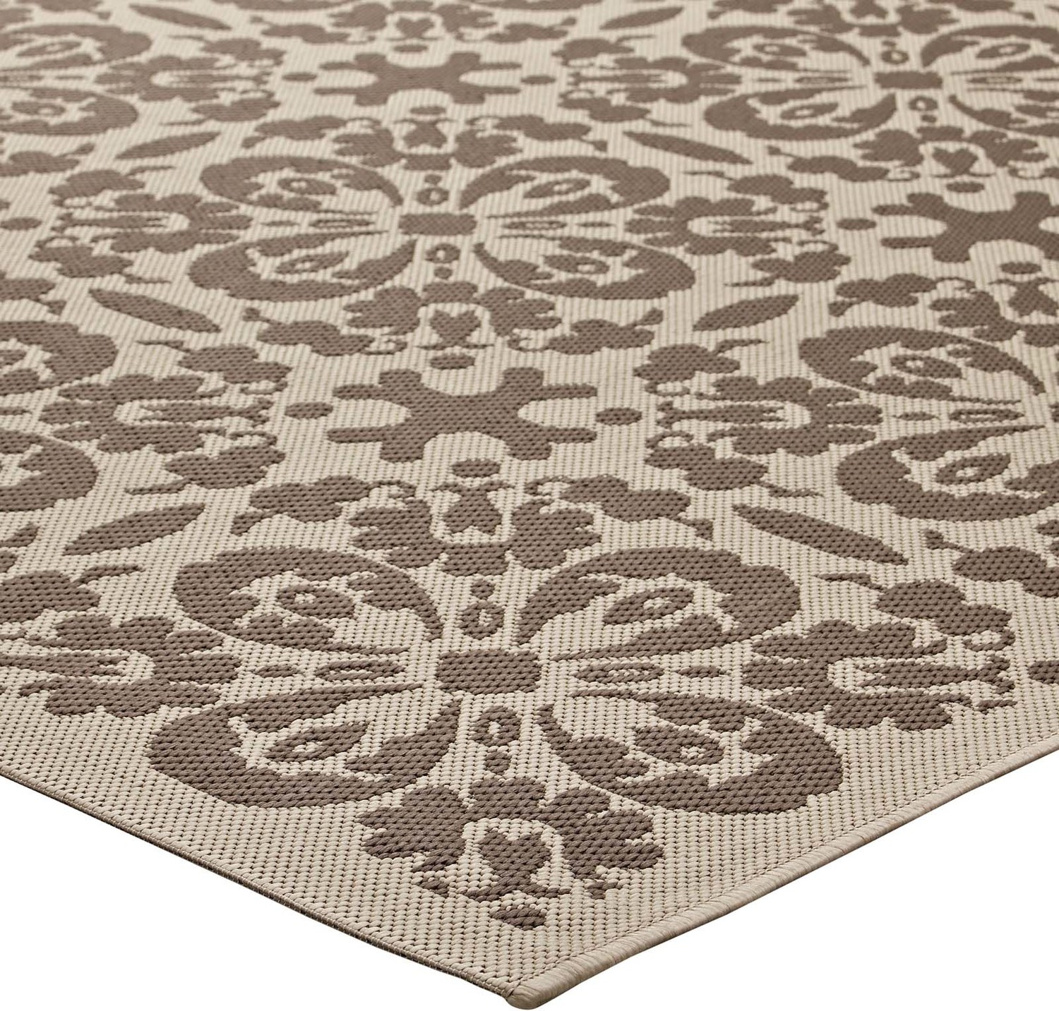 long rug Modway Furniture Rugs Light and Dark Beige