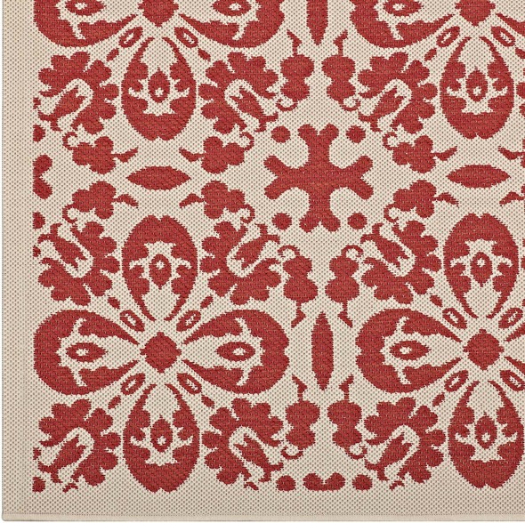 area rug brands Modway Furniture Rugs Red and Beige