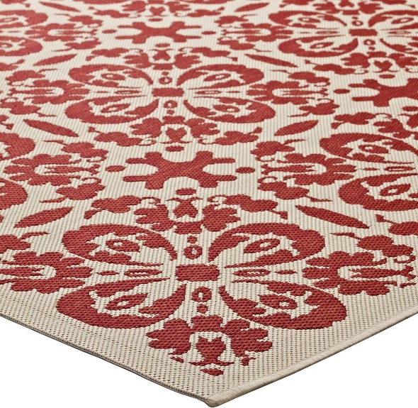 8 x 10 grey rug Modway Furniture Rugs Red and Beige