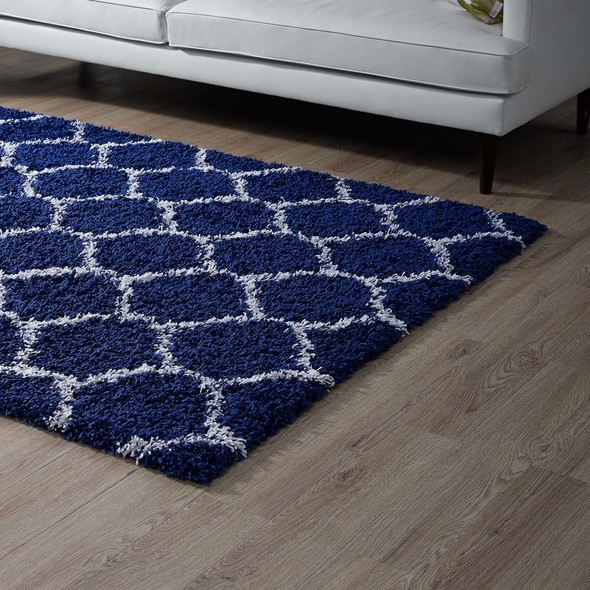 indoor area rugs Modway Furniture Rugs Navy and Ivory