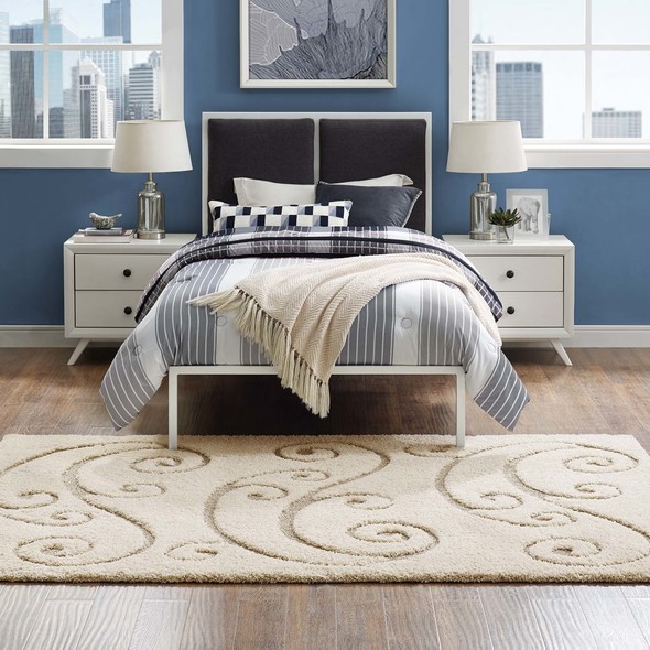 home area rugs Modway Furniture Rugs Creame and Beige