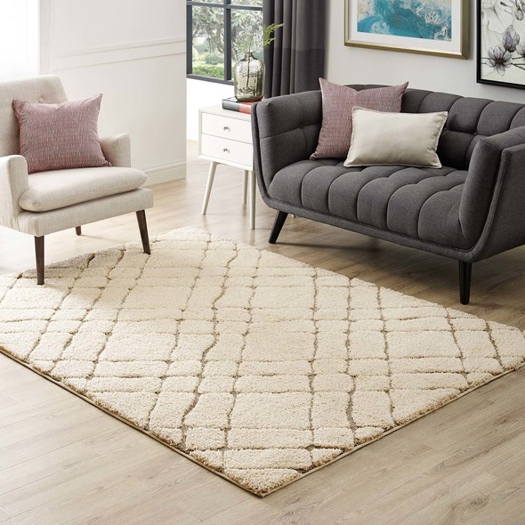 3 x 4 rug Modway Furniture Rugs Creame and Beige