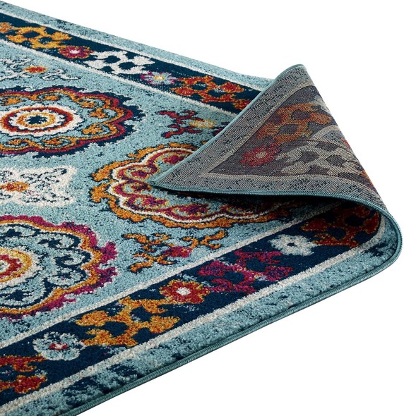 green shag area rug Modway Furniture Rugs Rugs Blue, Red, Orange Yellow