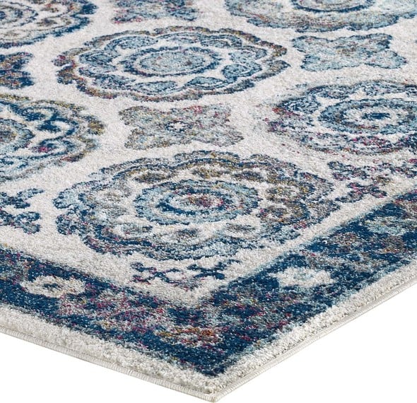 long area rugs Modway Furniture Rugs Rugs Ivory and Blue