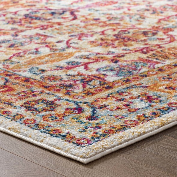 discount area rugs online Modway Furniture Rugs Ivory, Blue, Orange, Yellow, Red