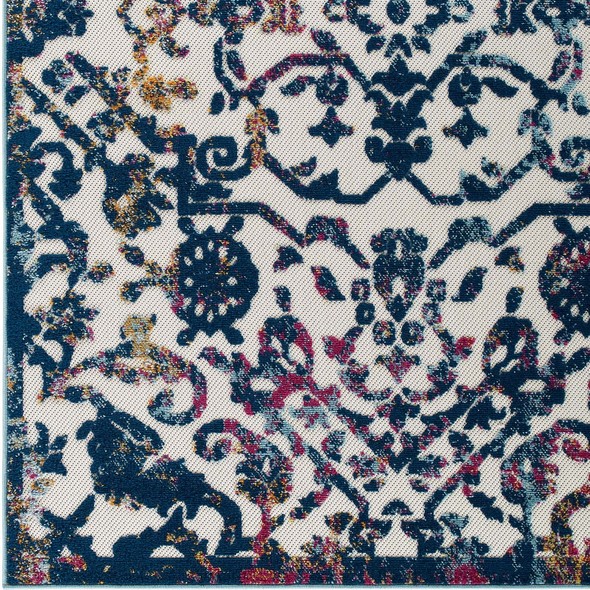 3 by 4 rug Modway Furniture Rugs Ivory, Dark Blue, Multicolored