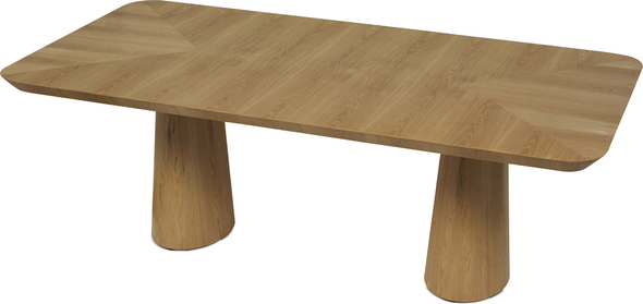 black round dining table Oggetti Natural Wood Veneer