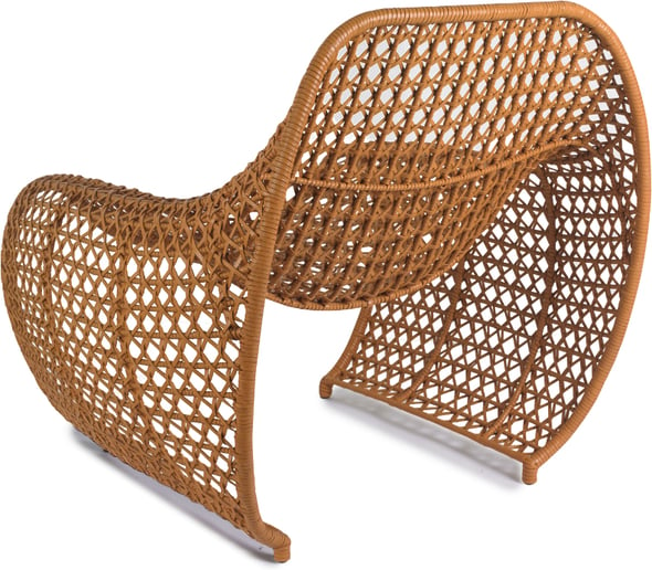 patterned arm chair Oggetti Chairs Leather, open weave