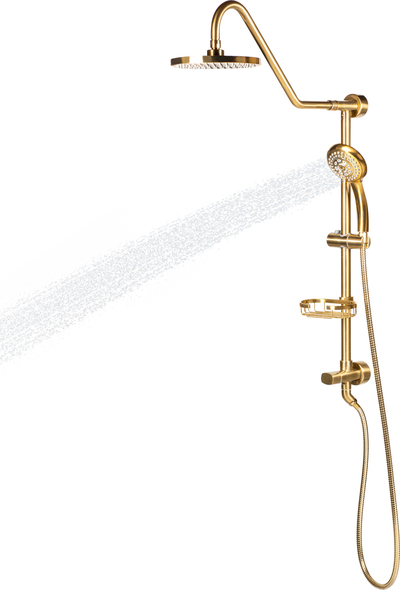 rainfall shower valve Pulse Shower Systems Brushed Gold