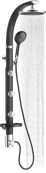 shower faucet system Pulse Black - Chrome