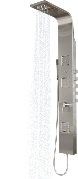 shower wet wall Pulse Silver - Stainless Steel