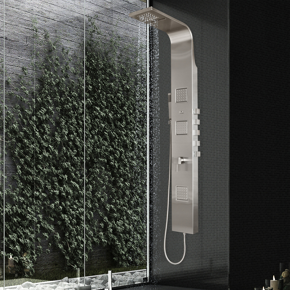 shower wet wall Pulse Silver - Stainless Steel