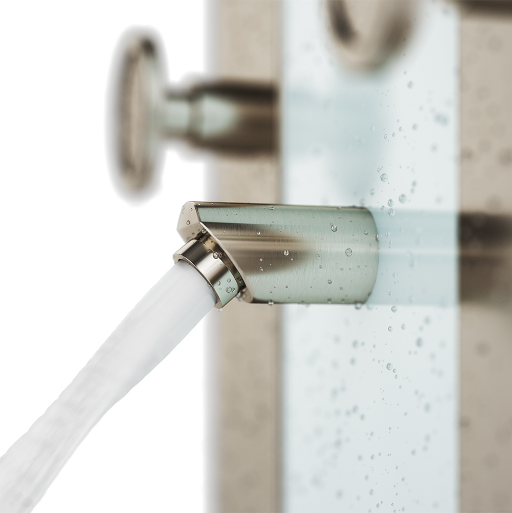 fixing brackets for glass shower panels Pulse White - Stainless Steel