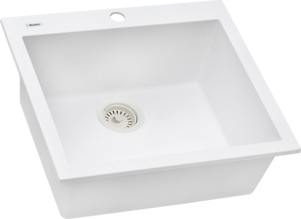 fireclay sink with drainboard Ruvati Kitchen Sink Arctic White