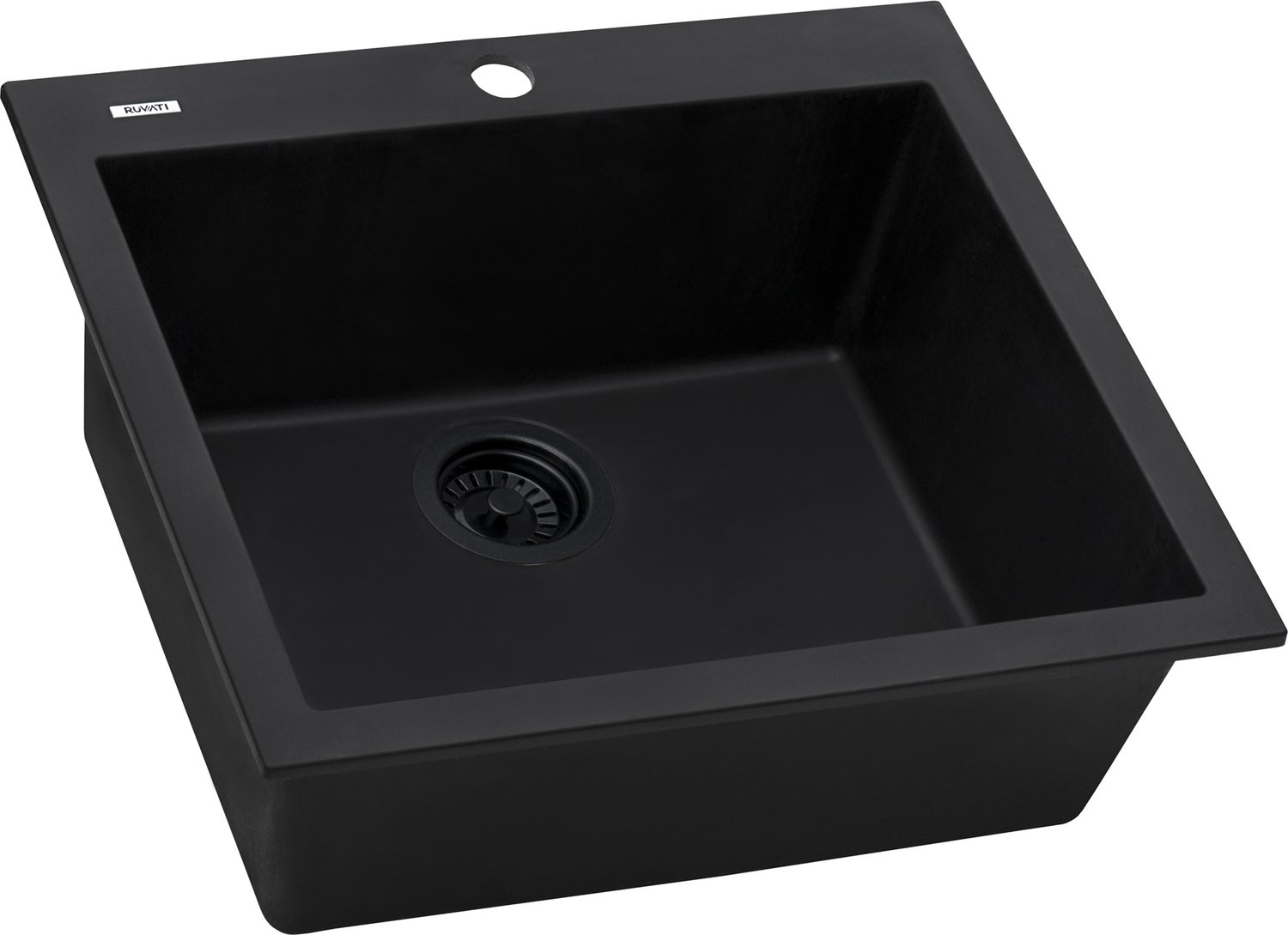 double sink to single sink Ruvati Kitchen Sink Midnight Black