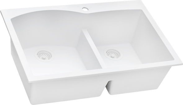 stainless steel under mount kitchen sink Ruvati Kitchen Sink Double Bowl Sinks Arctic White