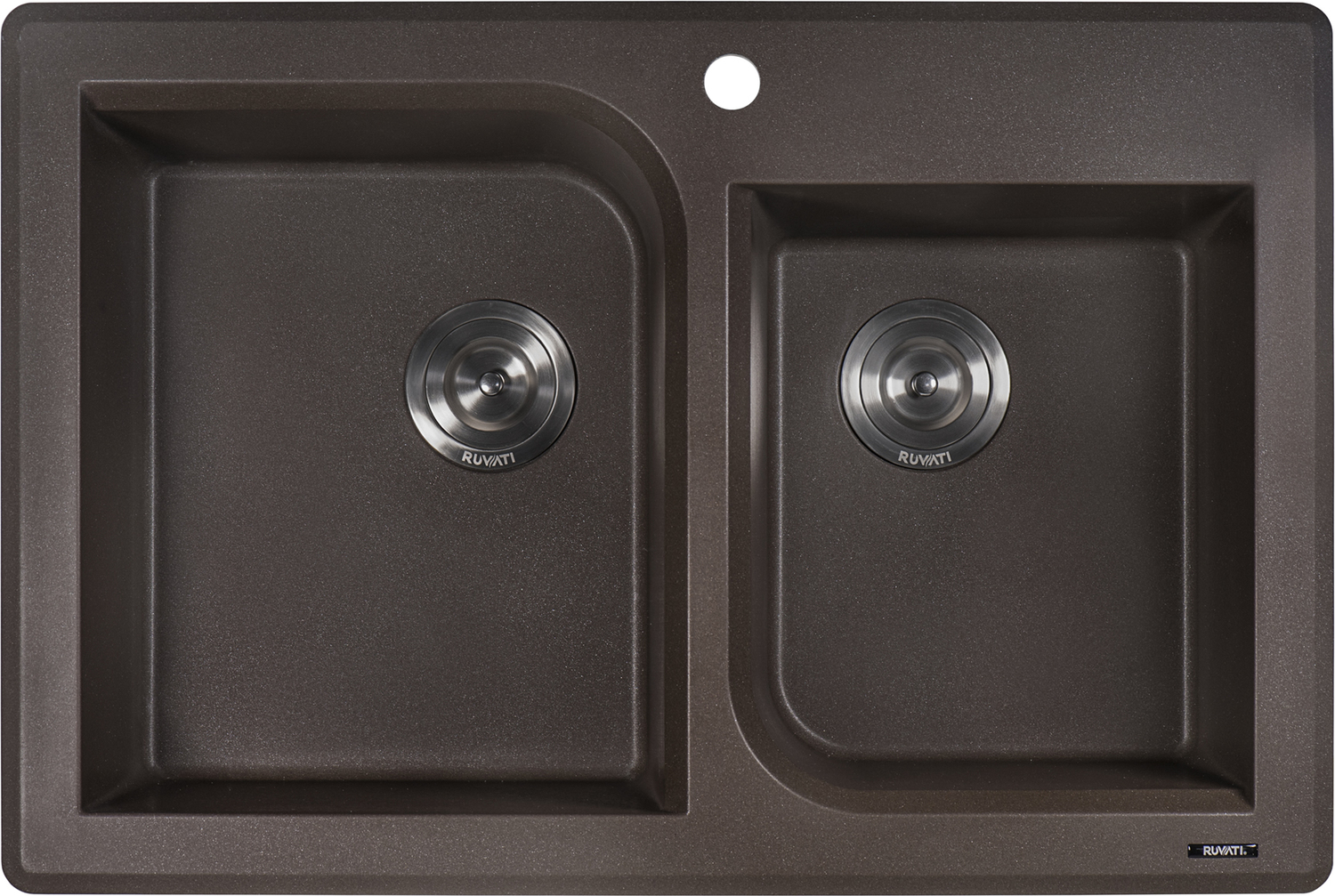 16 gauge stainless steel undermount kitchen sink Ruvati Kitchen Sink Espresso / Coffee Brown