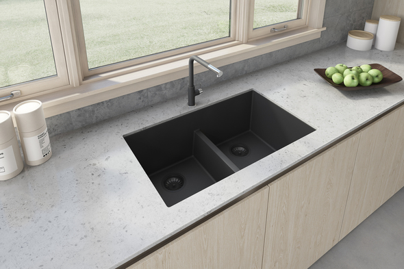 33 stainless steel undermount sink Ruvati Kitchen Sink Midnight Black