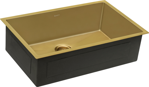 double sink to single sink Ruvati Kitchen Sink Brass Tone Matte Gold