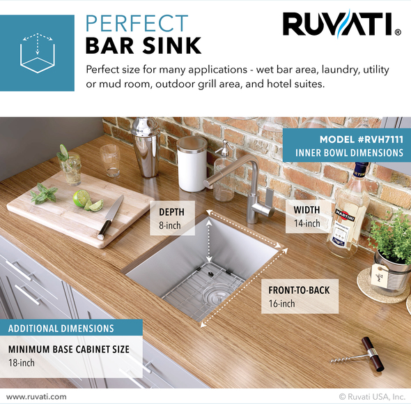 single sink undermount Ruvati Kitchen Sink Stainless Steel