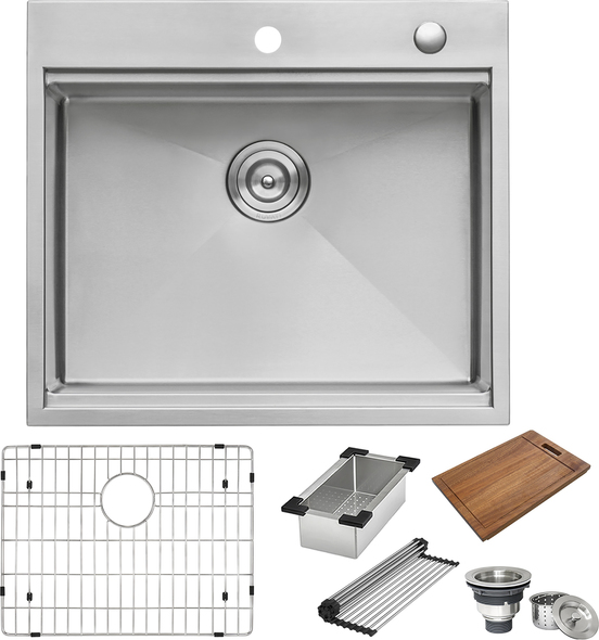 stainless steel single bowl sink with drainboard Ruvati Kitchen Sink Stainless Steel