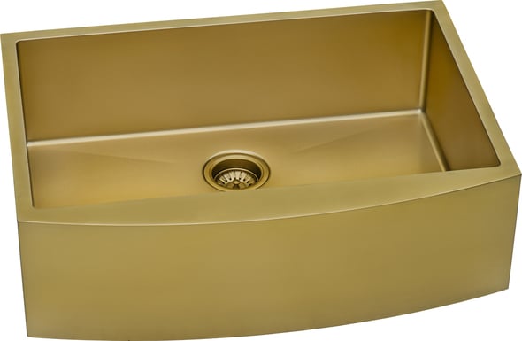 farm sinks for the kitchen Ruvati Kitchen Sink Brass Tone Matte Gold