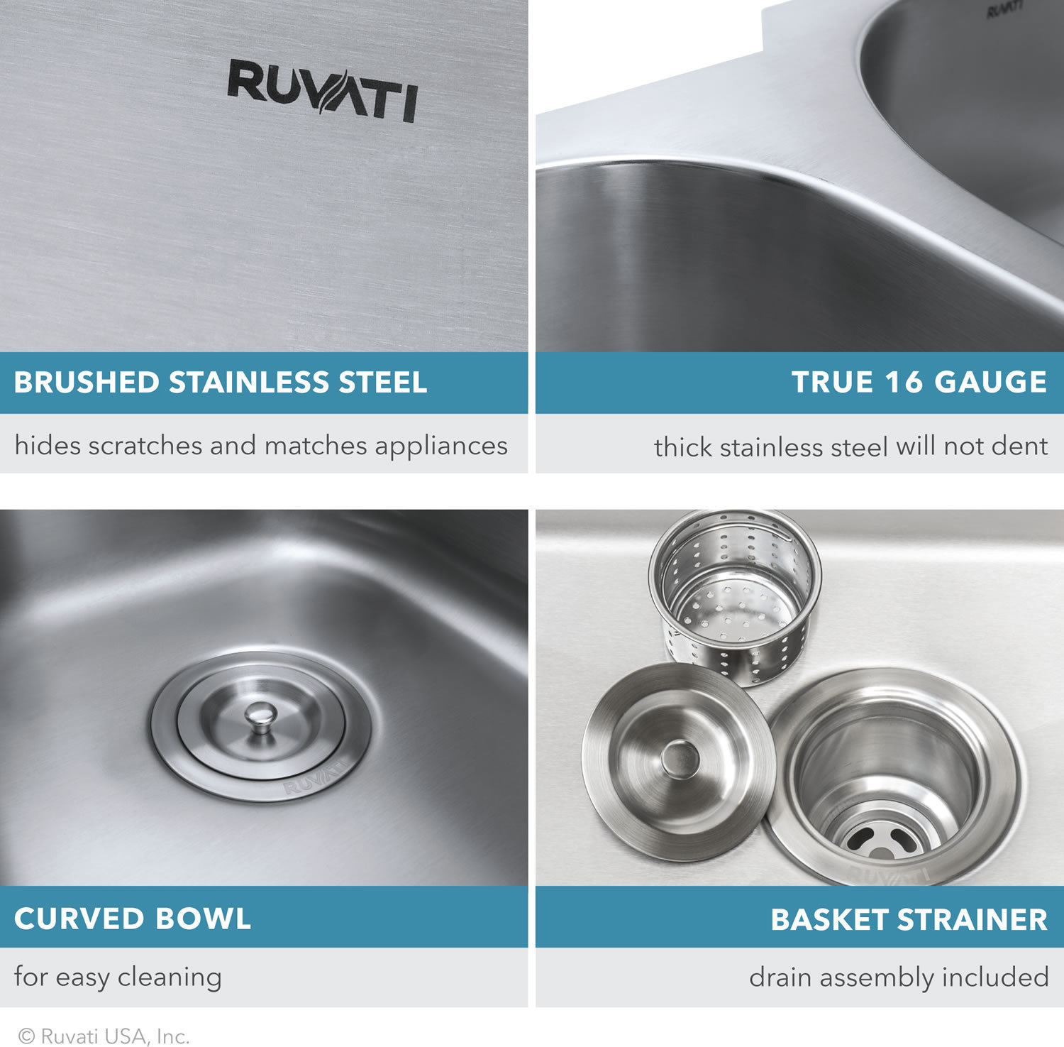 undermount kitchen sink 33 inch Ruvati Kitchen Sink Stainless Steel