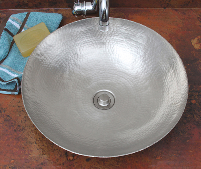 glass bowl vanity sierra copper Satin Nickel