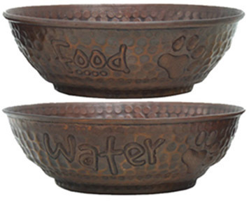 water bowl for small dogs sierra copper Tempered