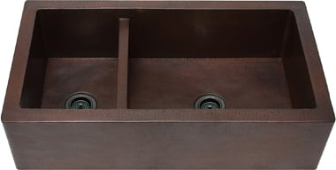single double sink sierra copper Satin Nickel