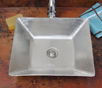 sink bowls for bathroom vanities sierra copper Satin Nickel