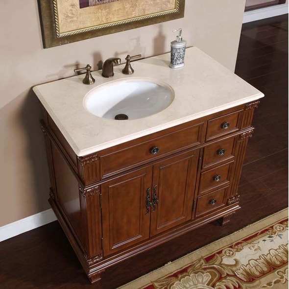 vanity units with sinks Silkroad Exclusive Bathroom Vanity Vermont Maple Traditional