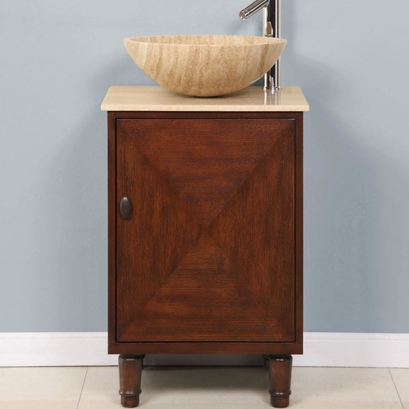 72 oak vanity Silkroad Exclusive Bathroom Vanity English Chestnut Traditional