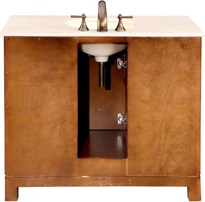 modern bathroom vanity 30 inch Silkroad Exclusive Bathroom Vanity Cherry Traditional